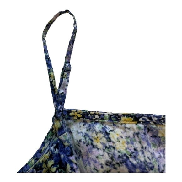 Floral Print Spaghetti Strap Tie Back Crop Top - Size Medium - Picture 3 of 8